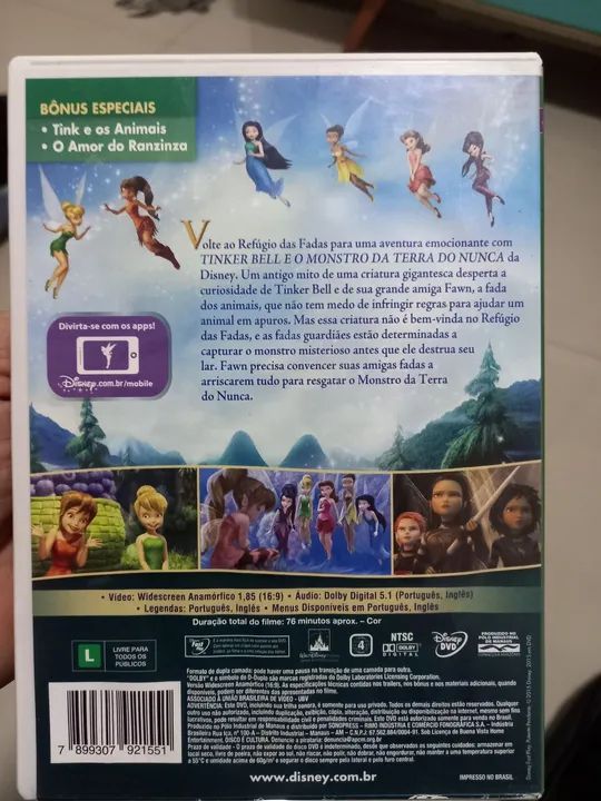 Tinker Bell e o Monstro da Terra do Nunca - DVD - Foto 2
