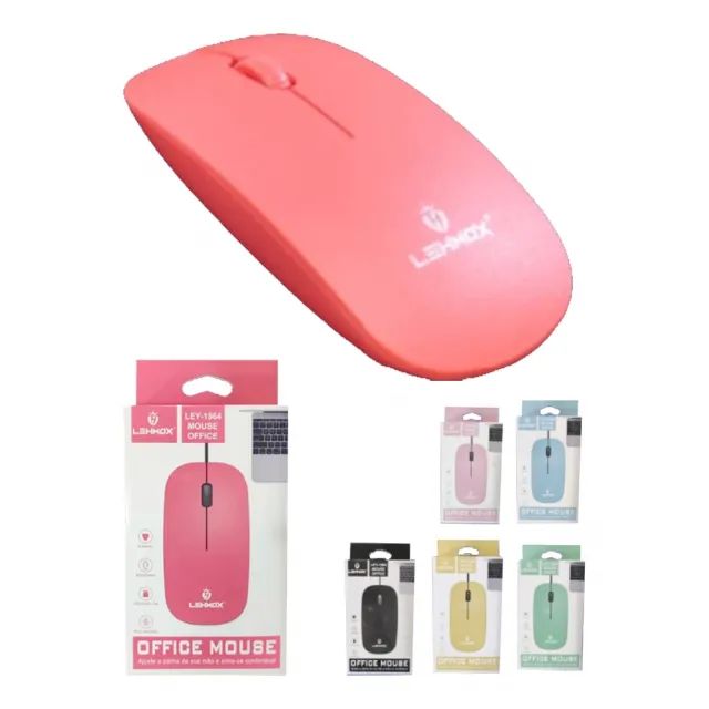 Mouse Óptico Ergonômico Cabo Usb Modelo cores diferenciadas, Com Fio - Foto 4