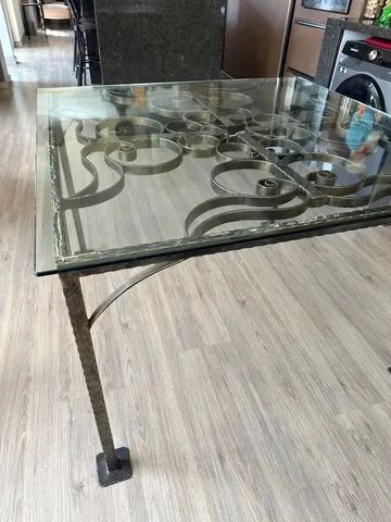 Mesa de ferro e vidro  - Foto 4