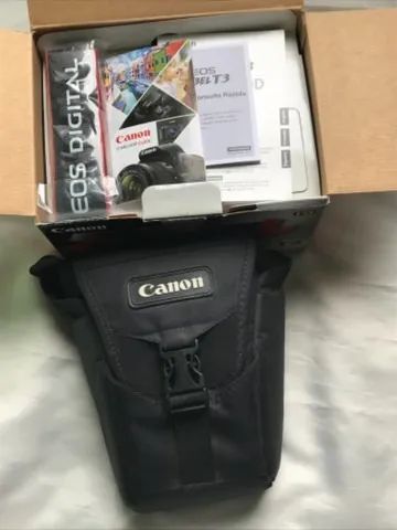 Vendo câmera digital cânon oes rebel T3. semi nova - Foto 4