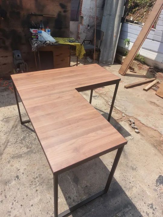 Mesa de Escritório em L Preto - Foto 2