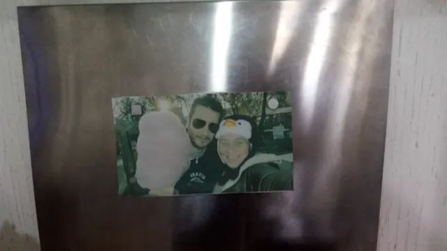 Quadro de inox para aviso ou fotos