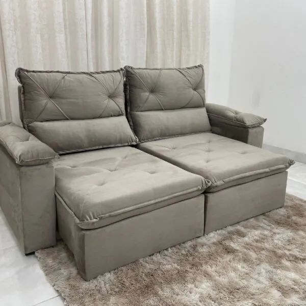 Sofá Retrátil e Reclinável 2,00m SUPER OFERTA l544 - Foto 3