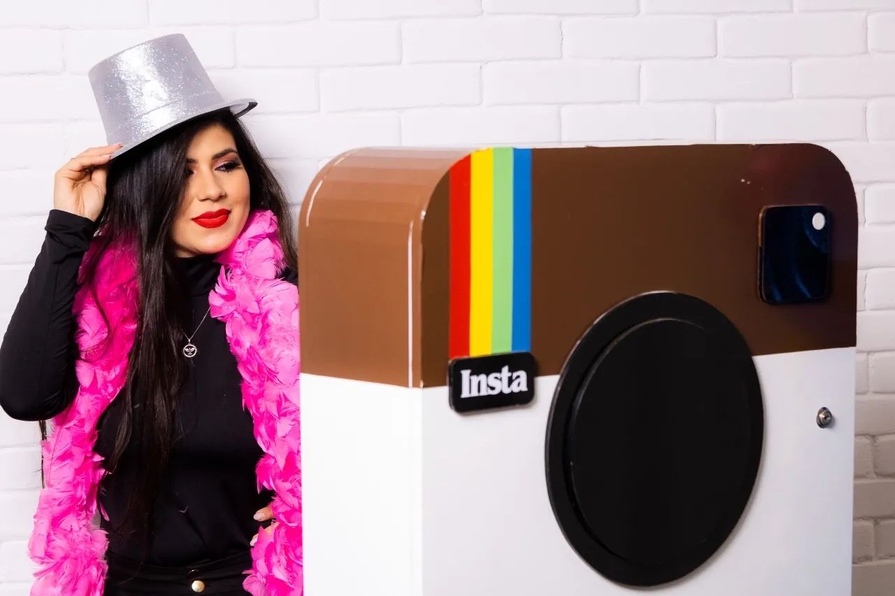 Estrutura para cabine de fotos Instagramavel