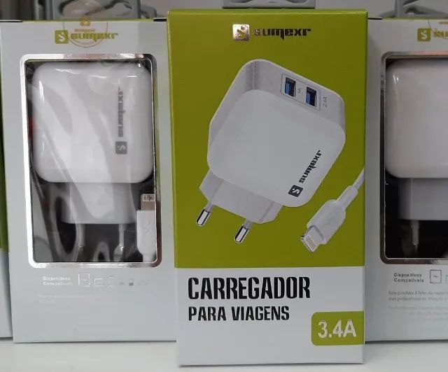 Carregador iPhone Lightning 3.4A Sumexr Premium  !! Abs 