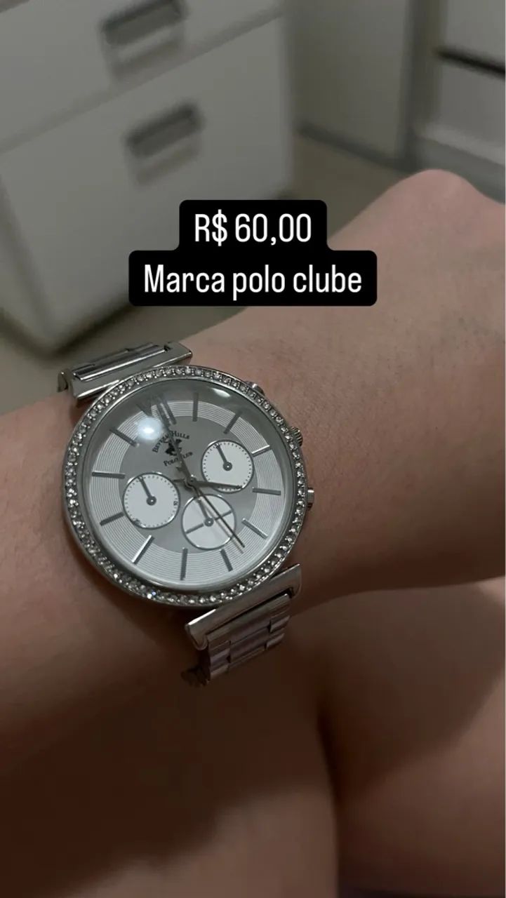Relógio prata - Polo Club