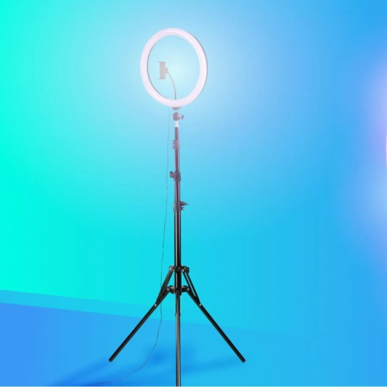 Suporte Luminária p/ Celular 12 polegadas, controle, ajuste, tripé + de 2m alumínio