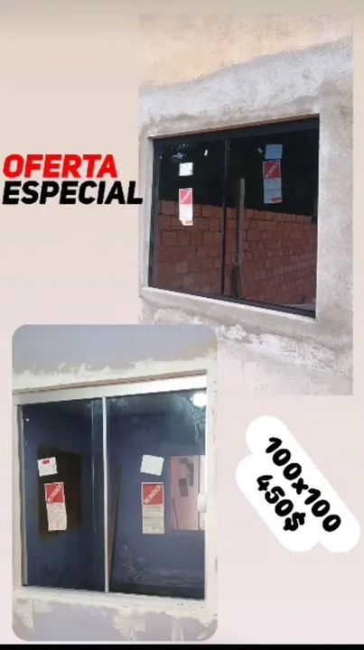 Janela de vidro  100x100 - Oferta Especial
