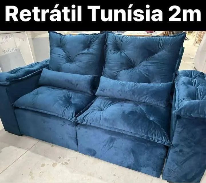 Sofá retrátil Tunísia 2m - Frete grátis alguns bairros 