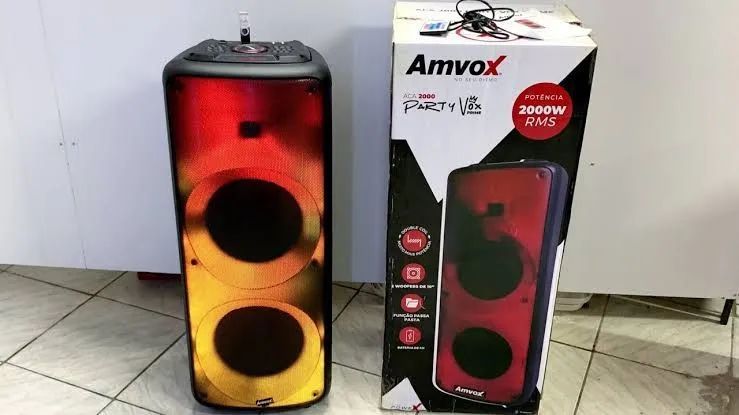 Caixa de Som Amvox 2000w Party Vox Prime Bluetooth - Foto 4