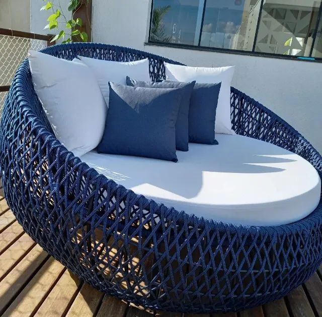 CHAISE DE CORDA NÁUTICA ALTO PADRÃO - MÓVEIS PARA VARANDA