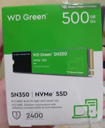 Memória para computador, SSD WD Green SN350 500GB NVMe M.2 2280 