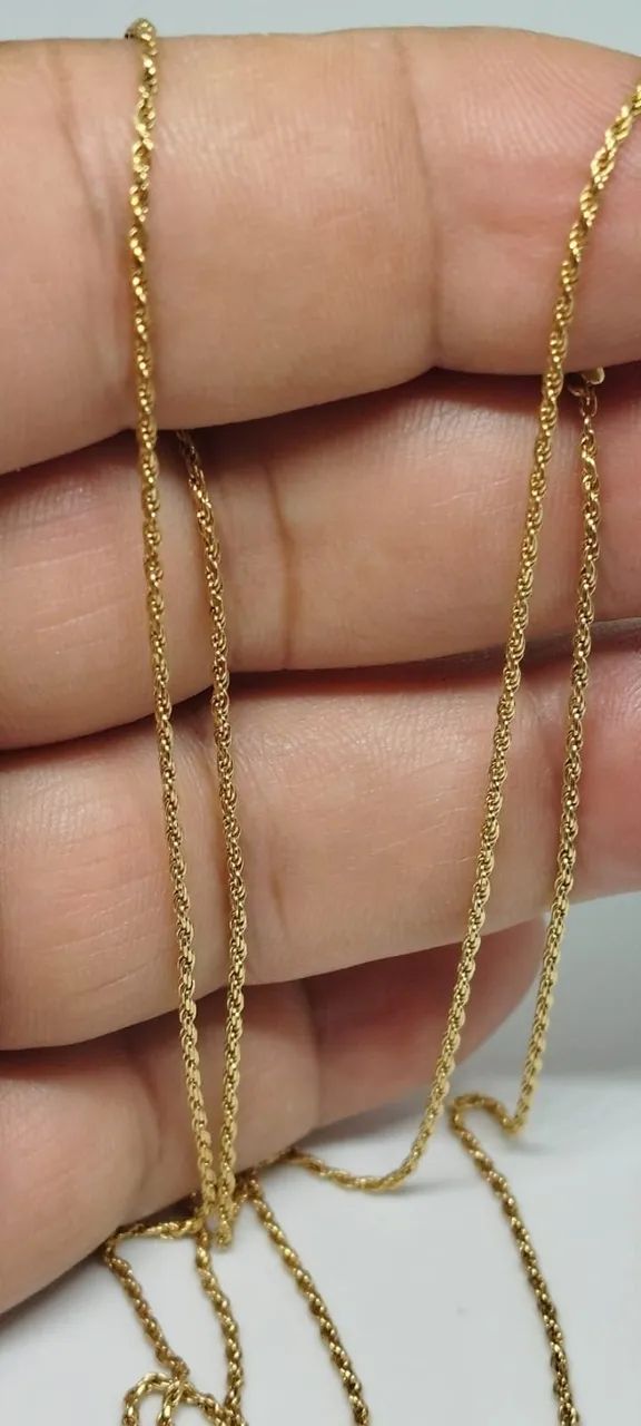 Colar Torcido Ouro 18k -63cm - Foto 4
