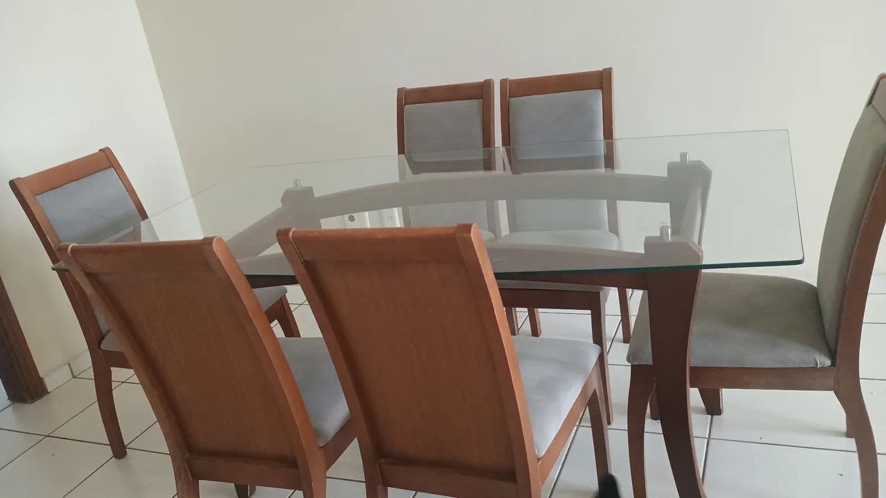 Vendo Mesa de Jantar 6 cadeiras  - Foto 4