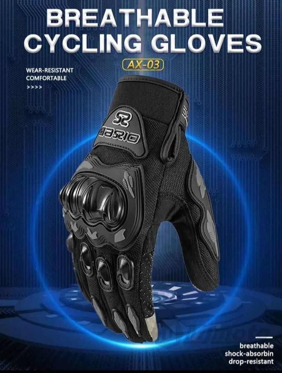 LUVAS MOTOCROSS MODELO IMPORTADO, MATERIAL RESISTENTE - Foto 2