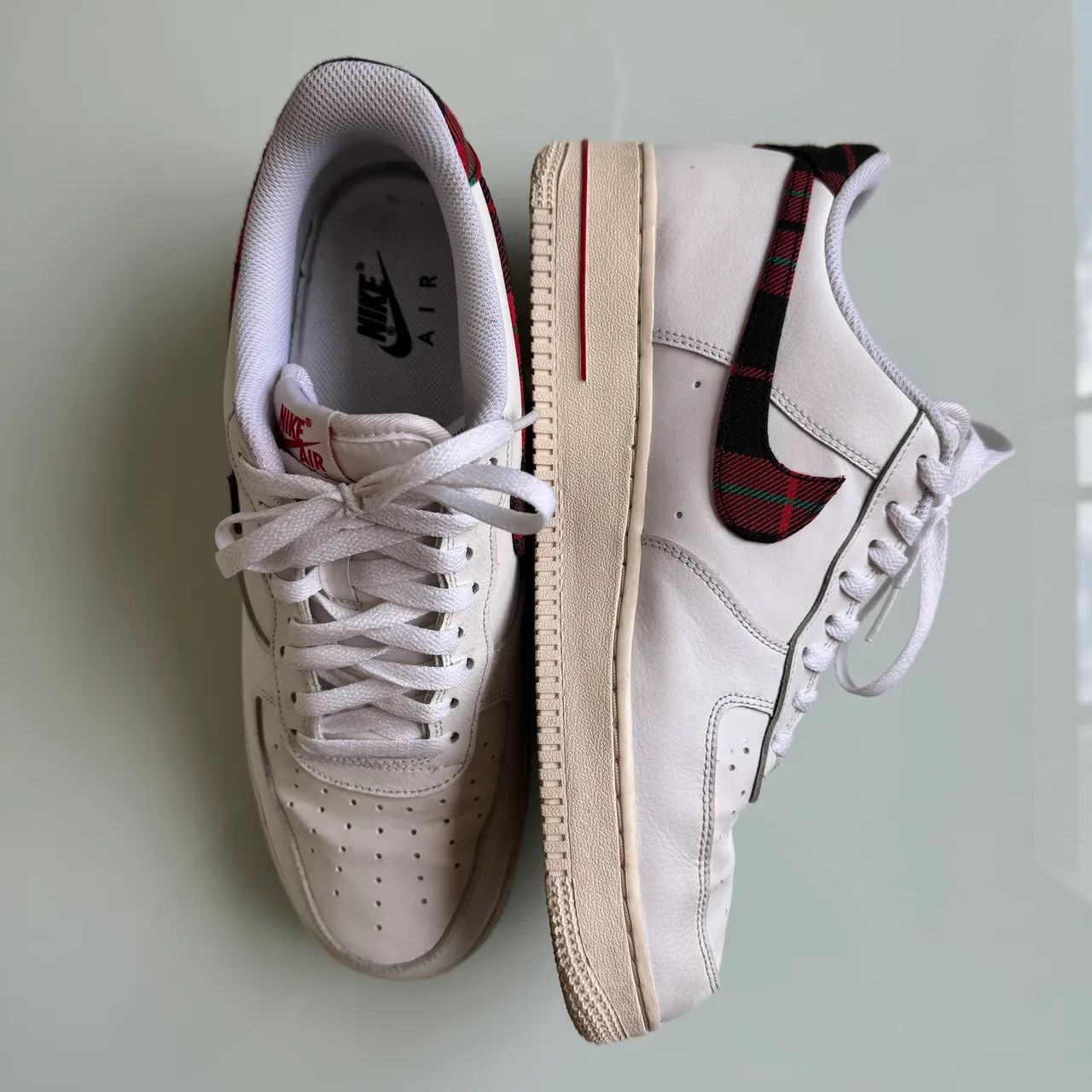 Tênis Nike Air Force 1 Low Tartan Plaid - Tamanho 42 - Usado apenas 2 vezes! - Foto 3