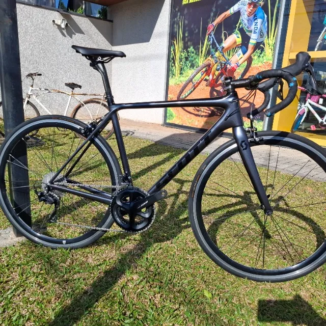 Bicicleta Seminova Speed Scott Addict RC Tamanho 55 Somente 8,3Kg