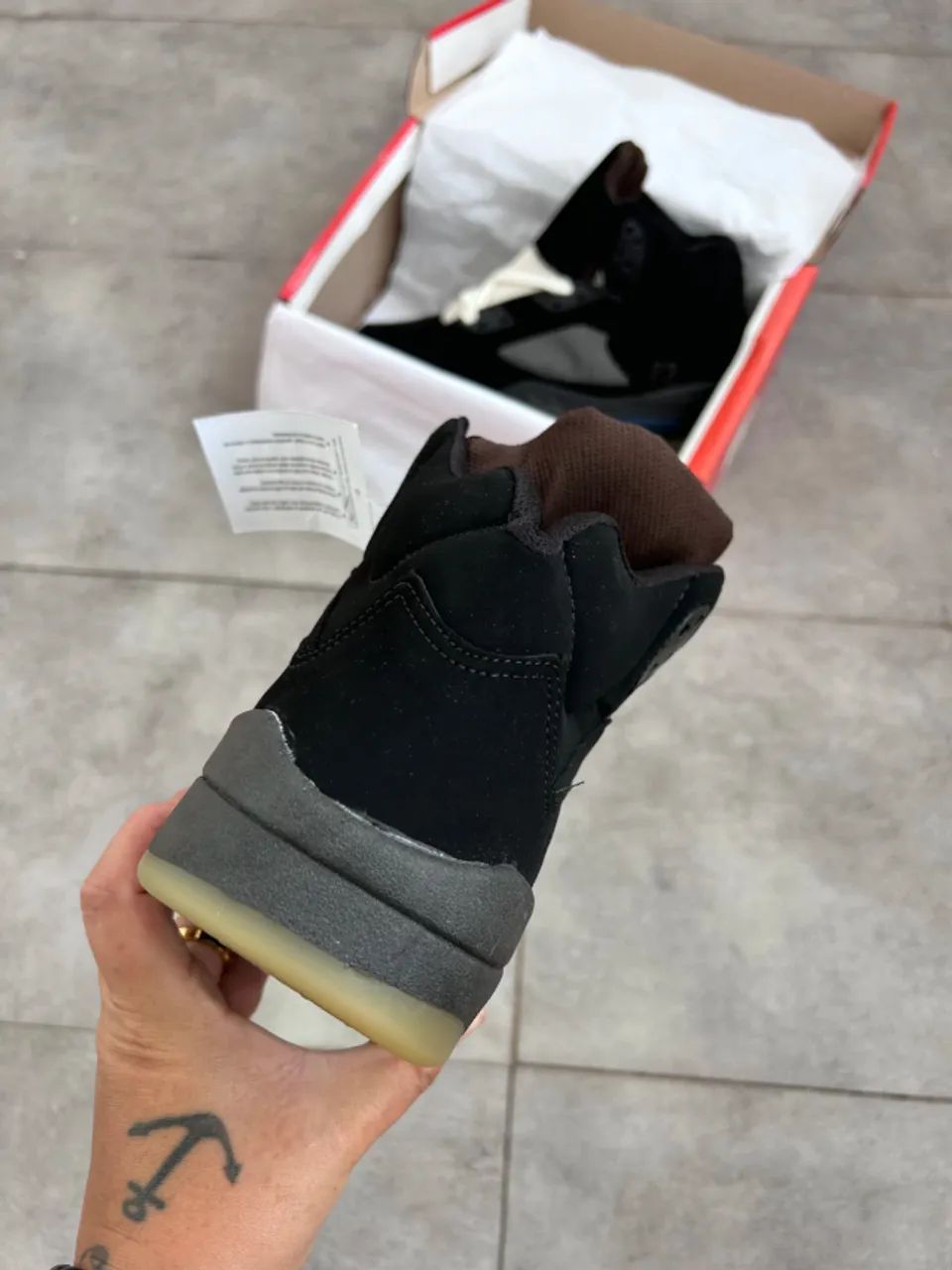 Nike Air Jordan 5 Retrô Preto Masculino Premium - Foto 4