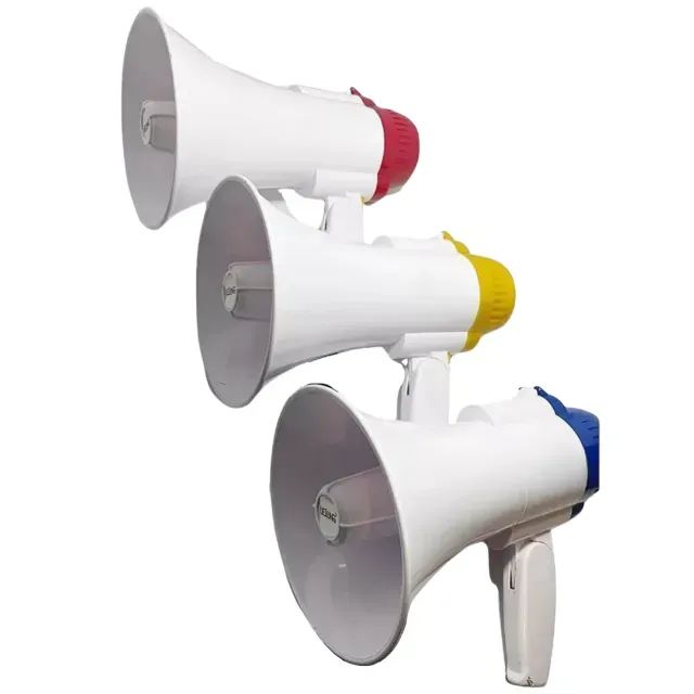 Megafone Portátil Recarregável Com Sirene Musical E Gravador. - Foto 2