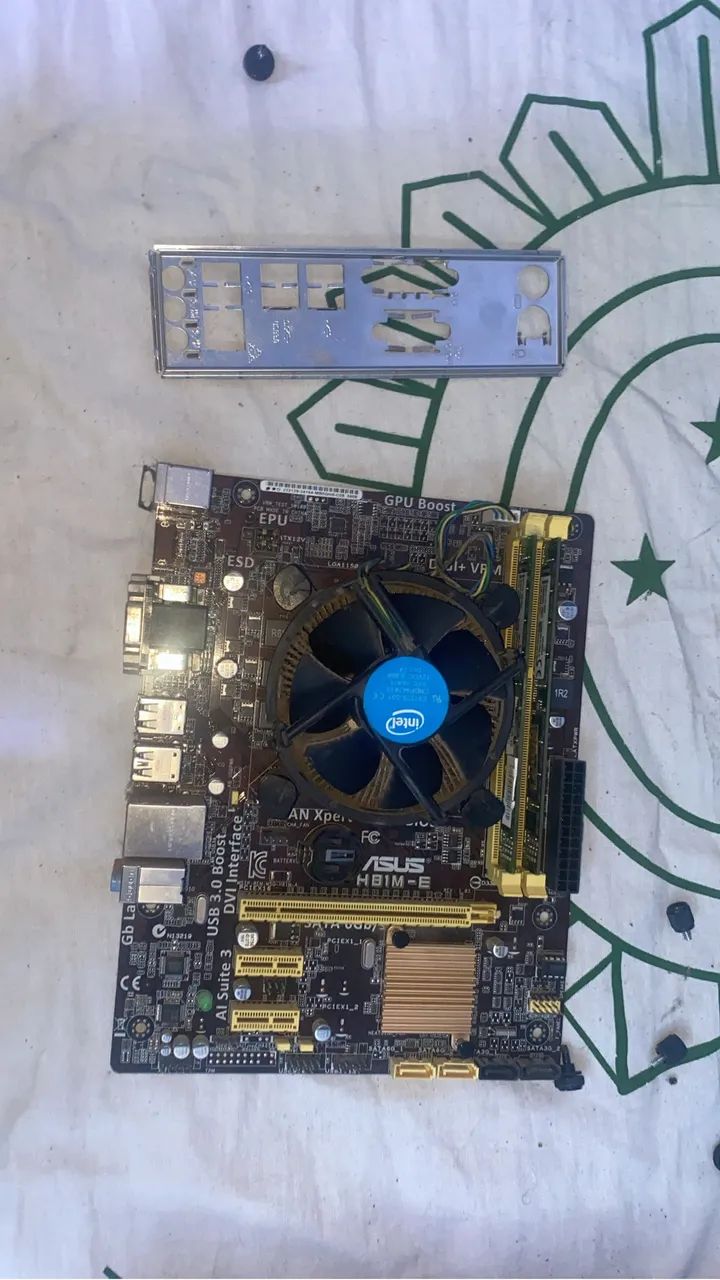 Placa mãe+ processador I5-4440 E 8gb ram 