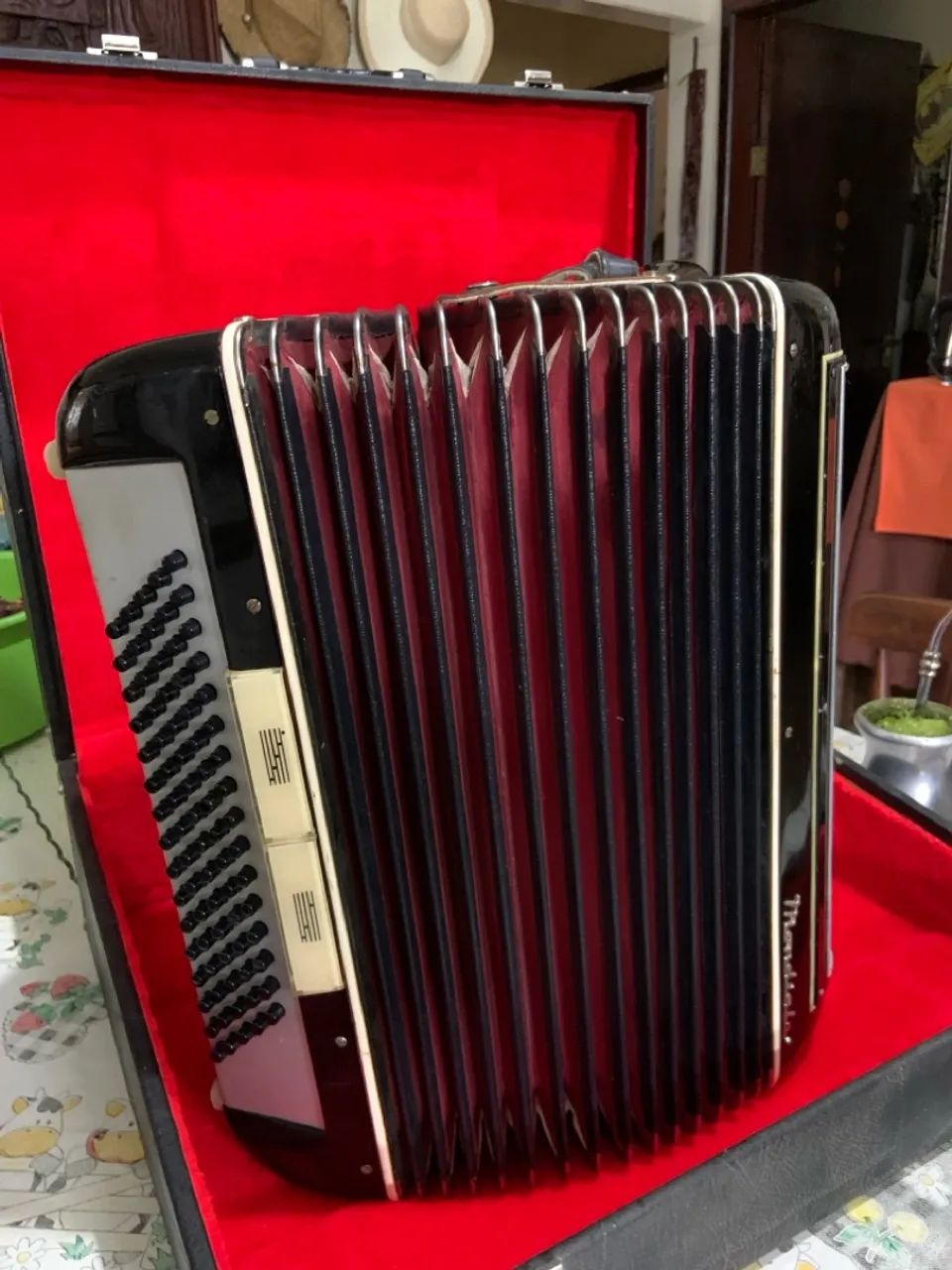 Sanfona Acordeon Mondial 120 Baixos - Excelente Estado - Foto 5
