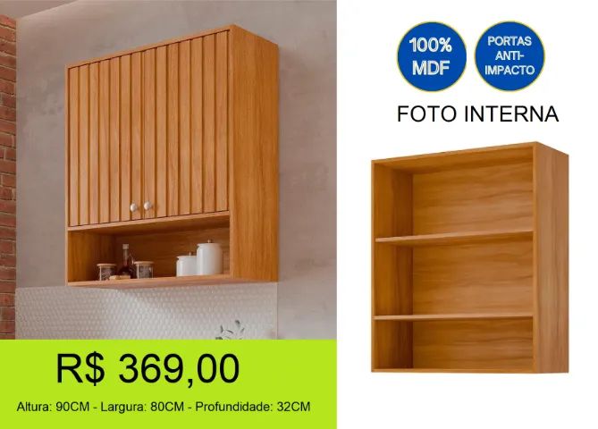 Armário ripado MDF