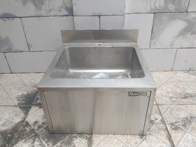 Pia lavatório industrial MACOM 01 cuba em aço inox.