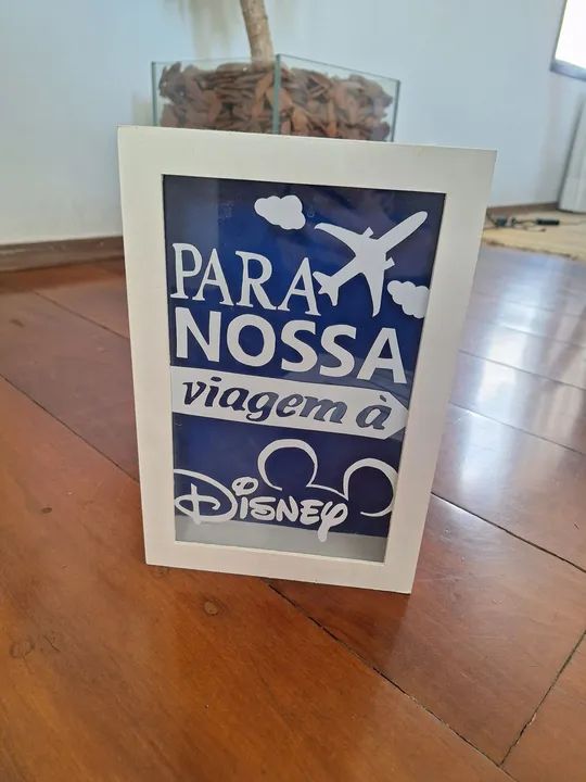 Cofre Quadro Decorativo Disney para Viagem