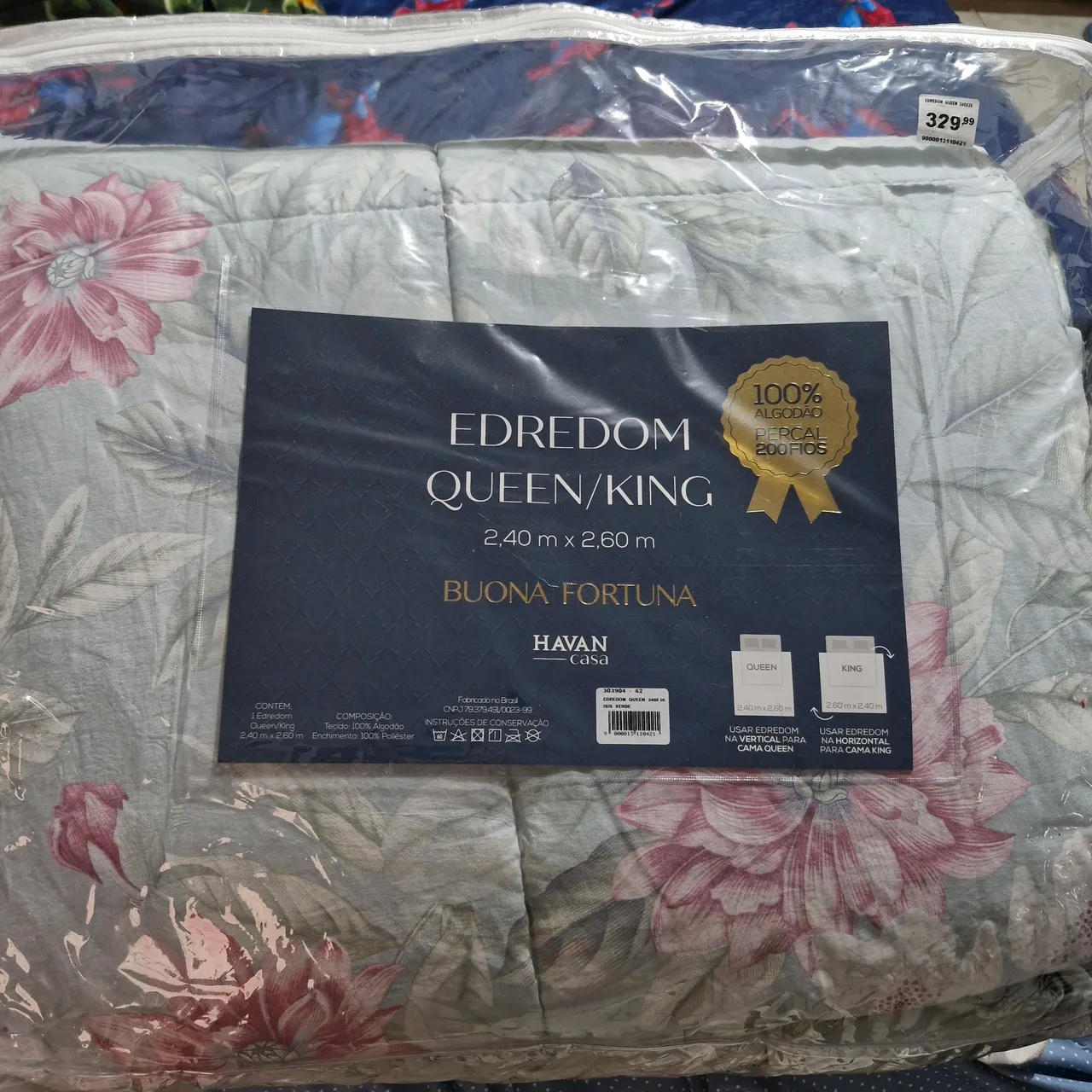Edredom Queen/King 200 Fios 100% Algodão - Buona Fortuna