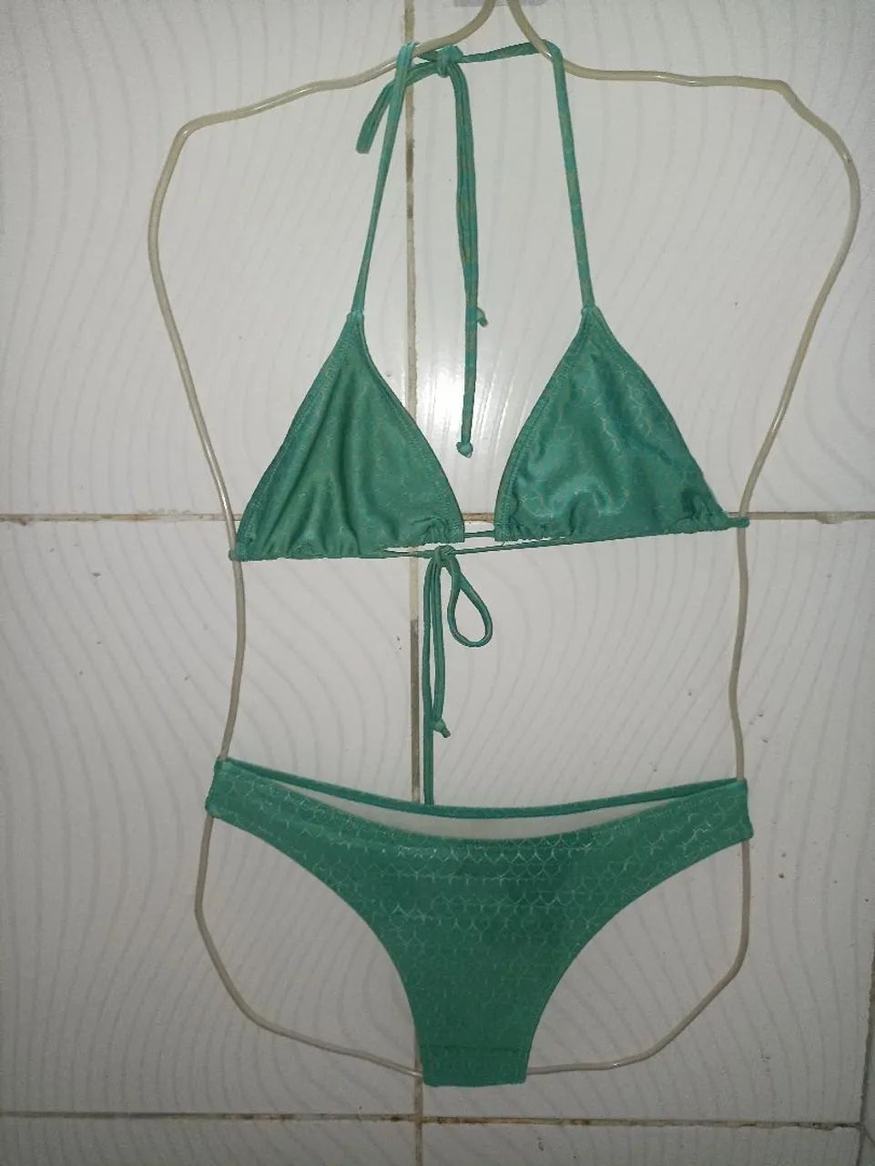 Biquíni Verde Metálico vc Feminino M - Foto 3