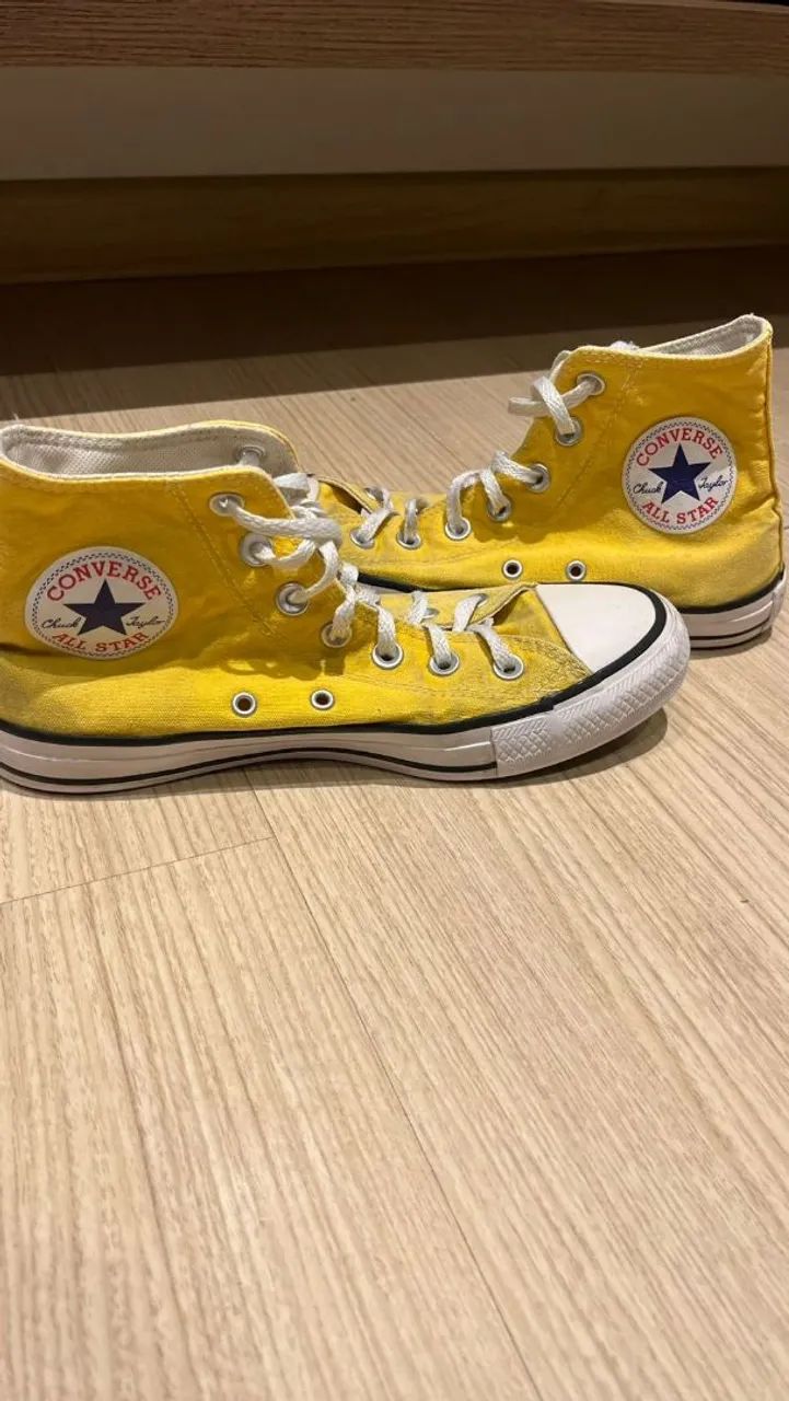 Amarelo All Star Tenis Original All Star Cano Alto Amarelo