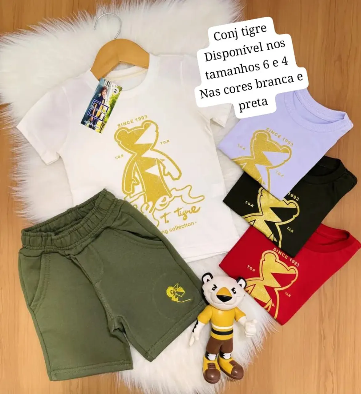 Conjunto Infantil Tigre - Cores e Tamanhos