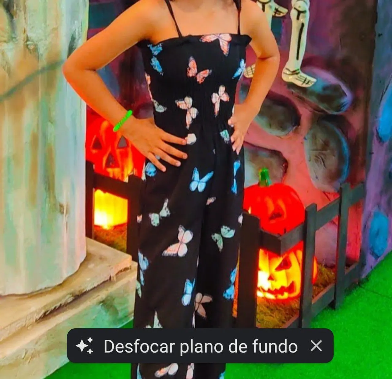 Macacão de borboleta para menina