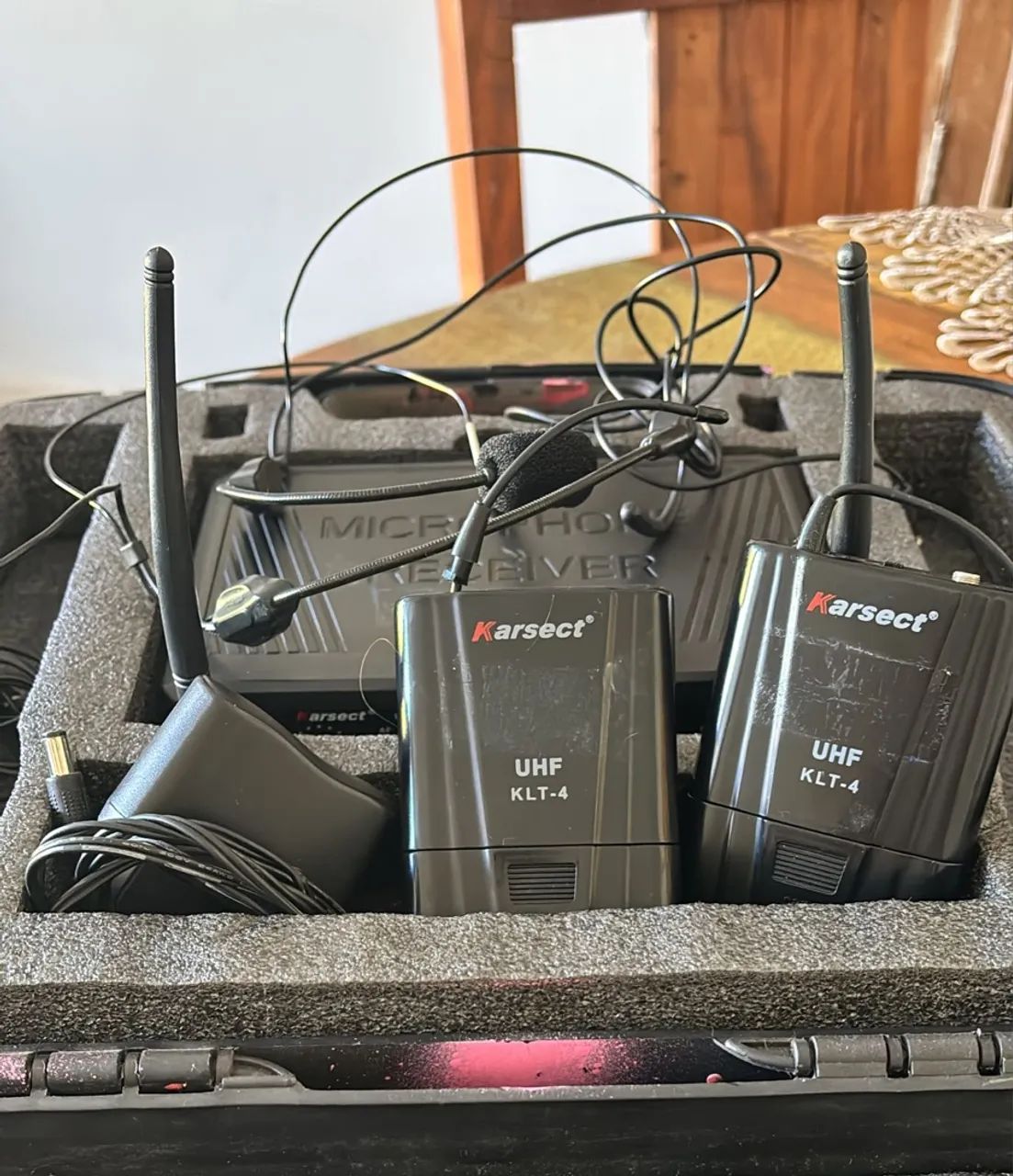 Microfone sem fio Karsect UHF KLT-4 - Foto 2