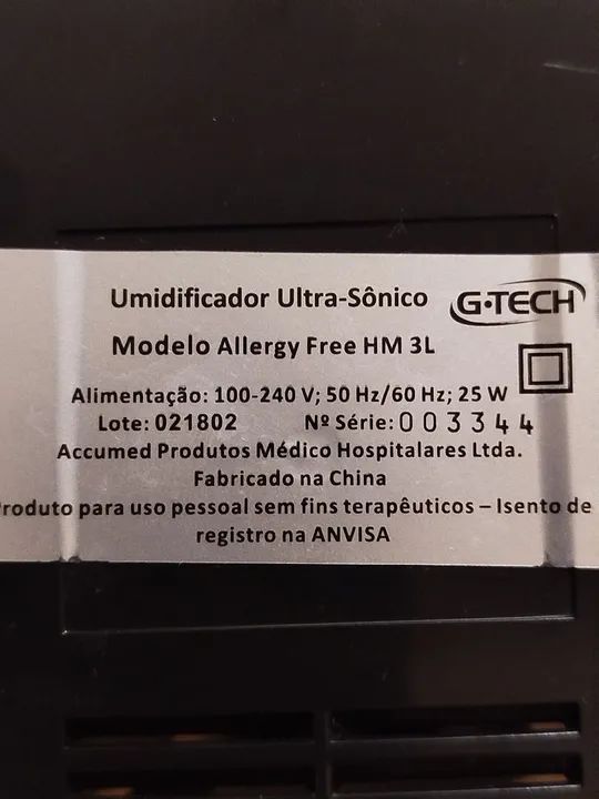 Reservatório de água Umidificador de Ar G-Tech - Foto 2