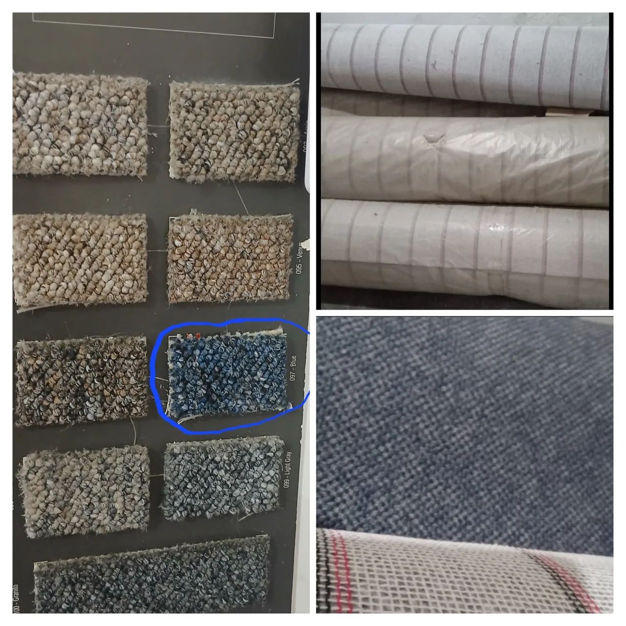 Carpete para Comércio-3,60 lar x 15,80 compremento , temos 06 rolos fechados