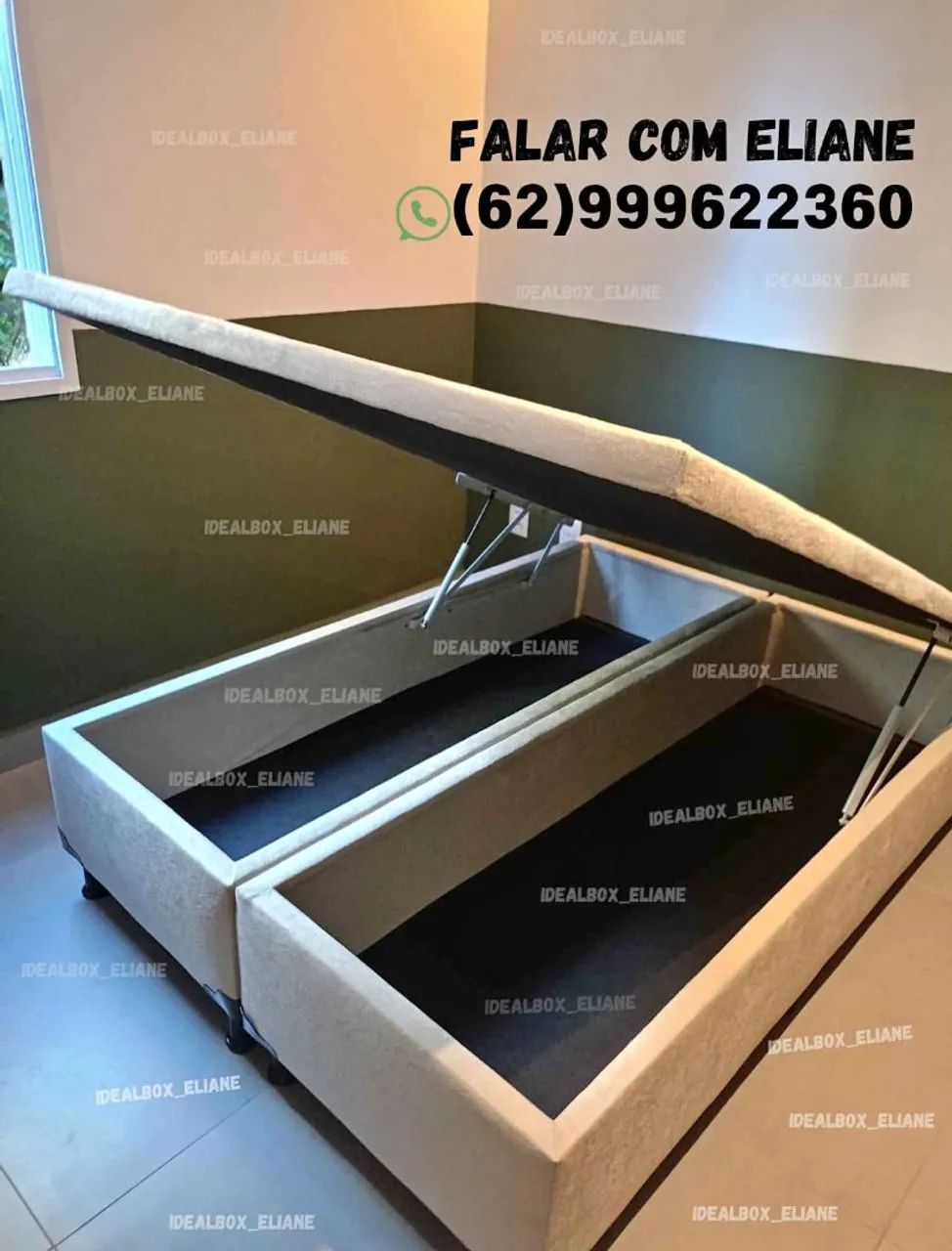 Box baú casal bi partido 1,38×188 - Ideal para otimizar seu espaço! - Foto 4