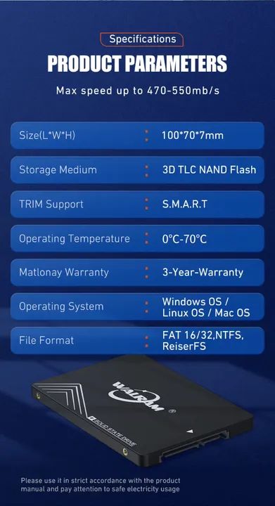 SSD SATA Walram 512GB - Desempenho e Confiabilidade para o Seu Dia a Dia! - Foto 4