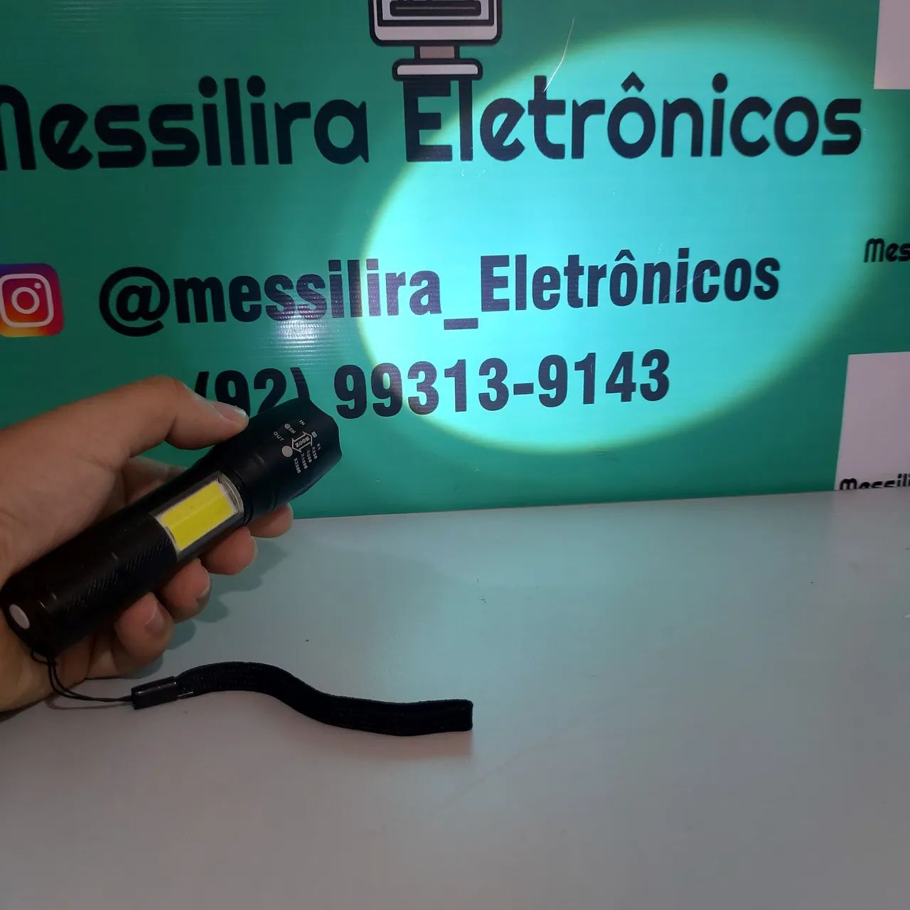 Lanterna de Luz COB Recarregável - Acampamento e Camping - Foto 5