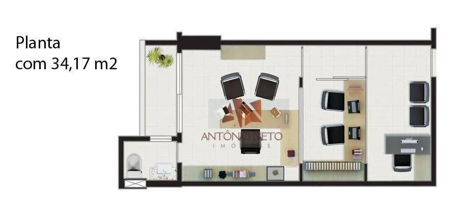 Sala à venda, 34 m² por R$ 613.133 - Bs tower - Fortaleza - Foto 4