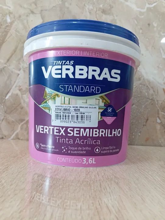 Tinta Acrílica Vertex Semibrilho 3,6L - Verbras - Foto 3