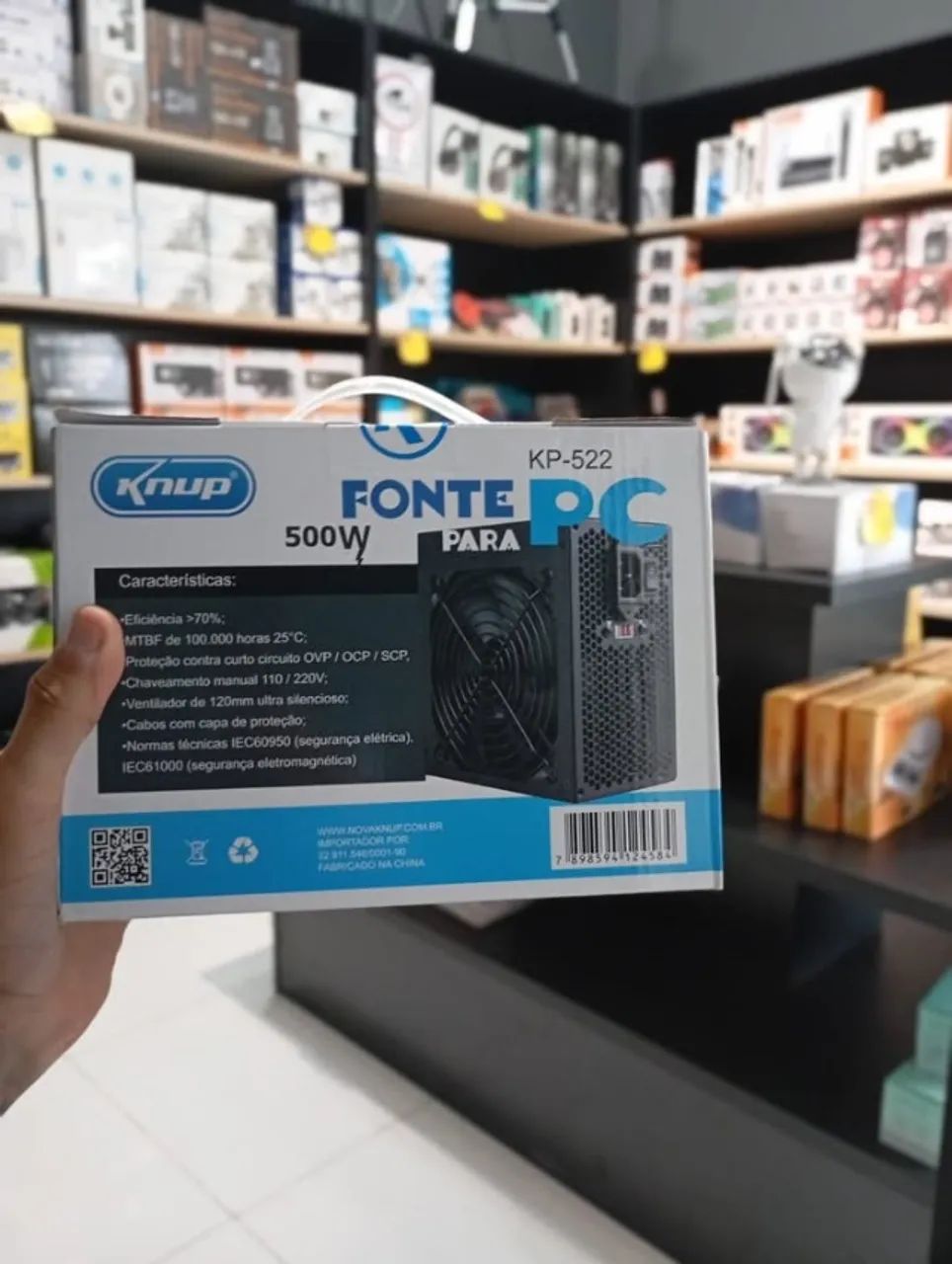 Fonte De Alimentação Para Pc Knup Kp-522 500w Preta - Foto 3