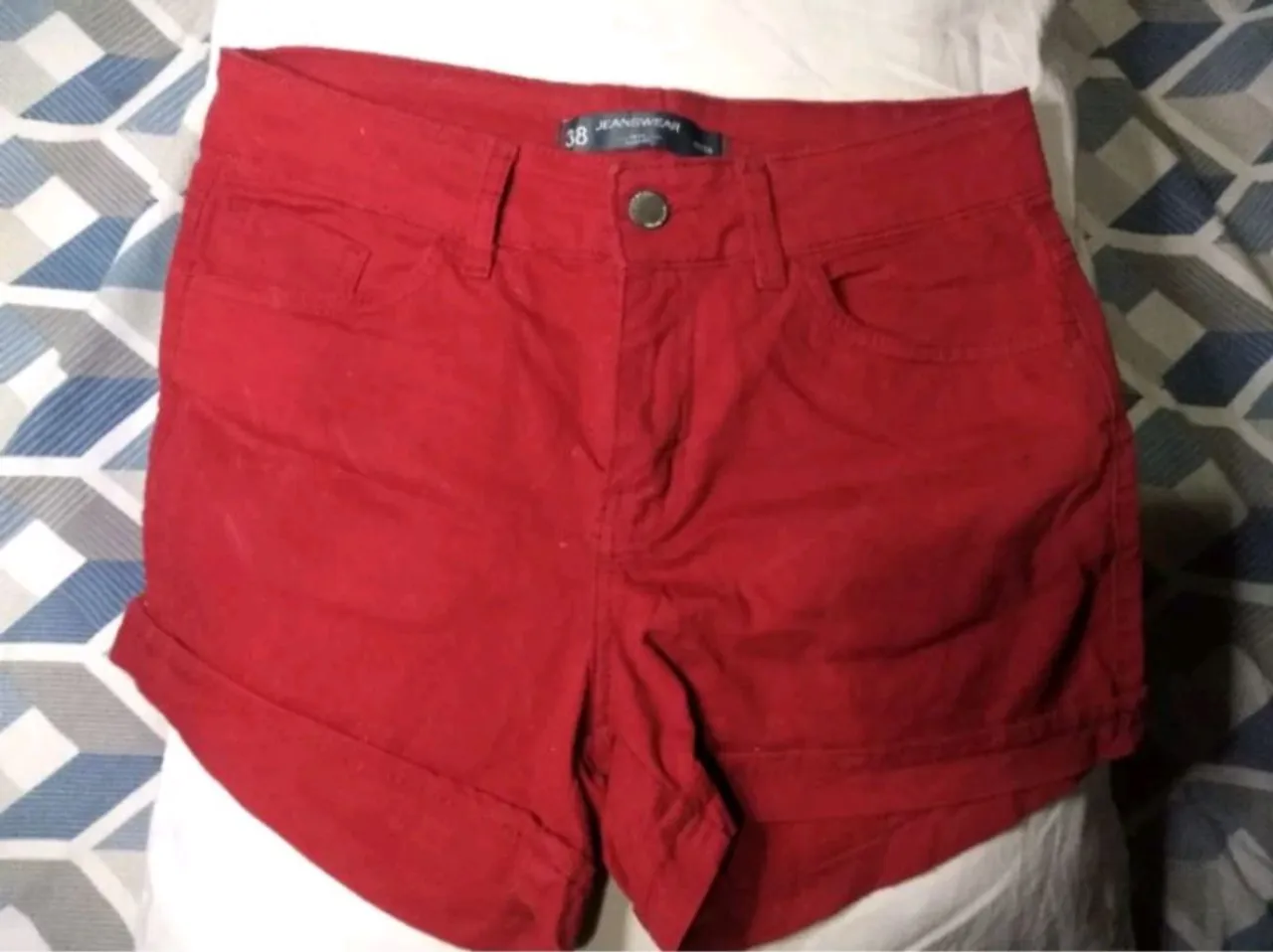 Shorts Jeanswear Vermelho - Tamanho 38