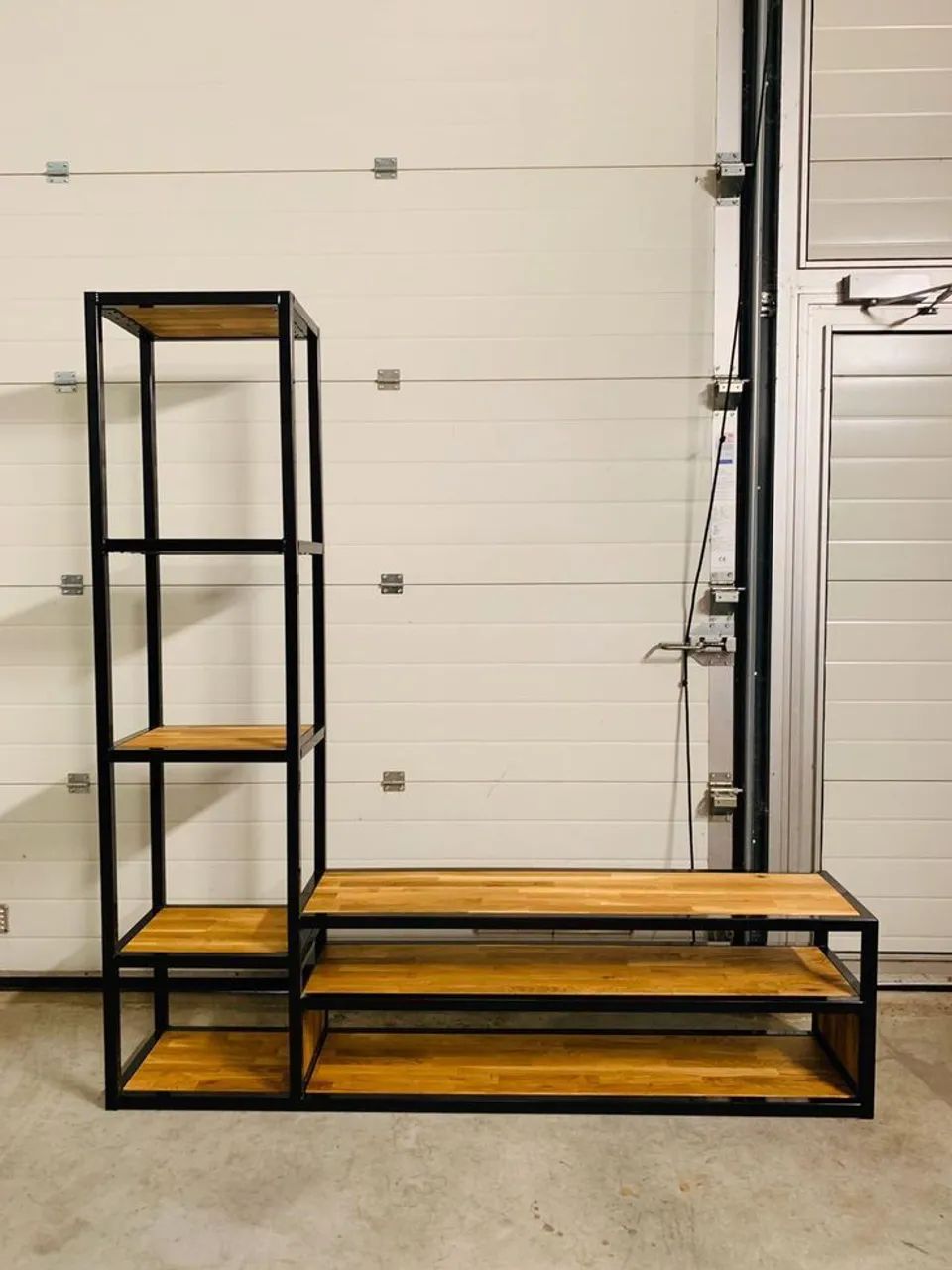 Rack e Estante de Aço e Madeira Industrial