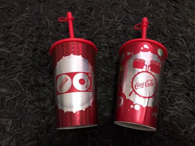 Lote 2 copos colecionaveis coca cola