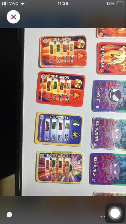 35 cards Pokémon elma chips anos 2000 - Foto 5