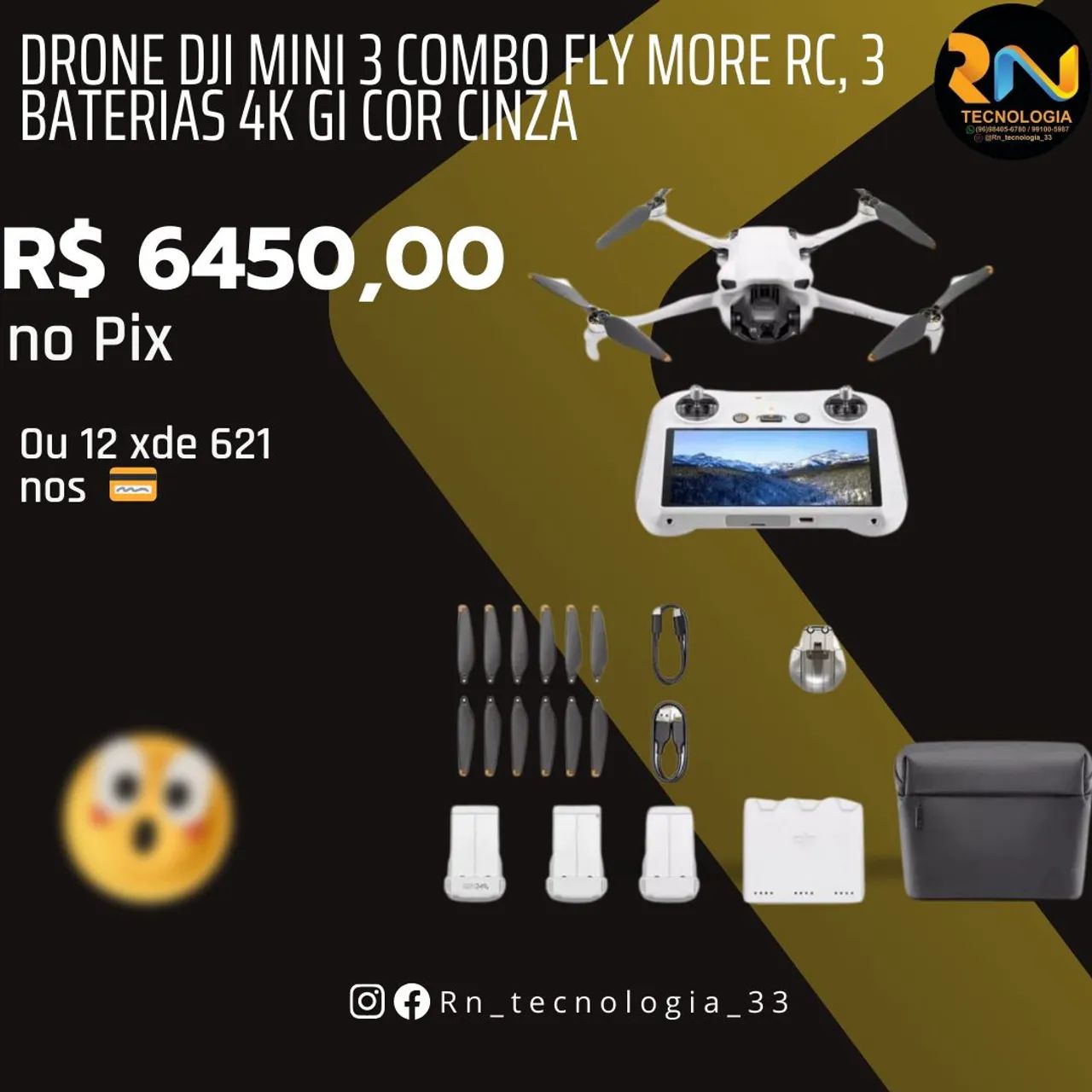 Drone DJI Mini 3 Combo Fly More RC LACRADO<br> - Foto 2