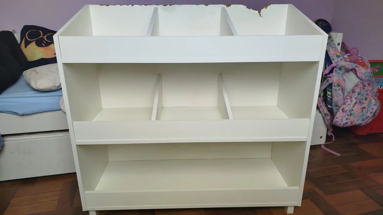 Estante Infantil Branca com Compartimentos - Foto 2