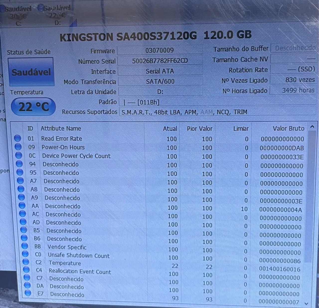 SSD KINGSTON 120Gb