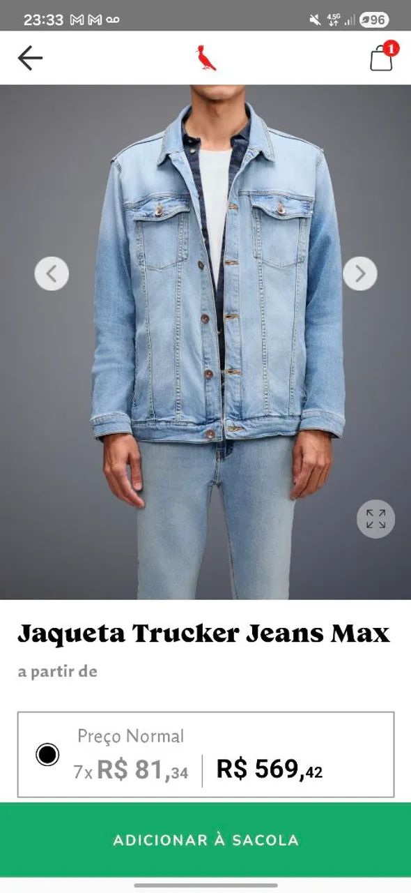 jaqueta jeans reserva maxx